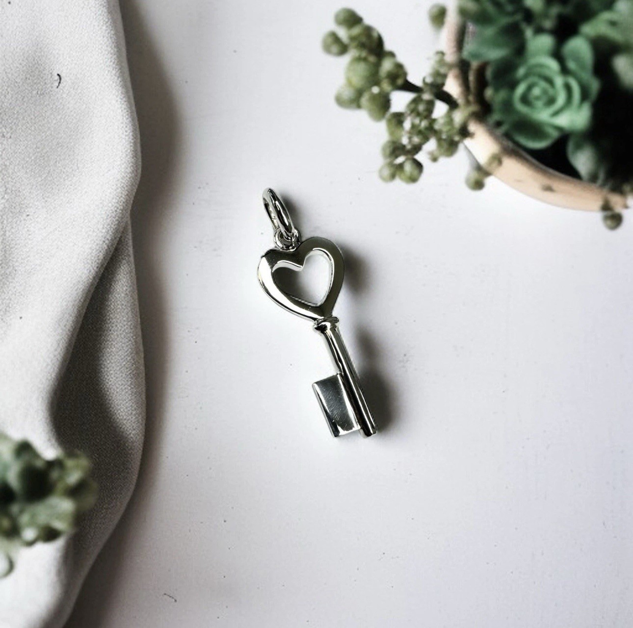 Silver 925 Key Pendant( Optional Could Be Rose Or Yellow Plated)