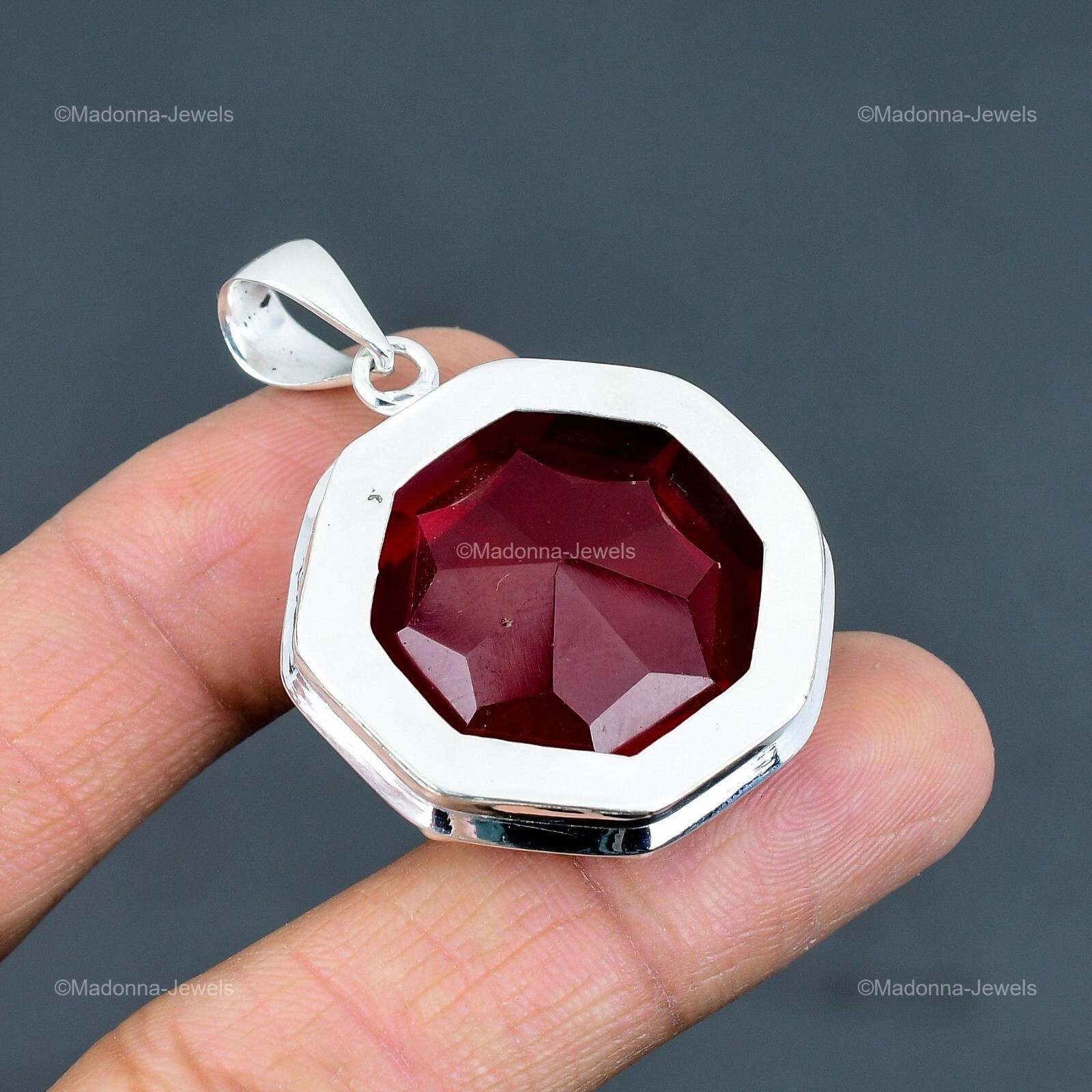 Mothers day Deal Mozambique Garnet Stone 925 Sterling Silver New Pendant Jewelry
