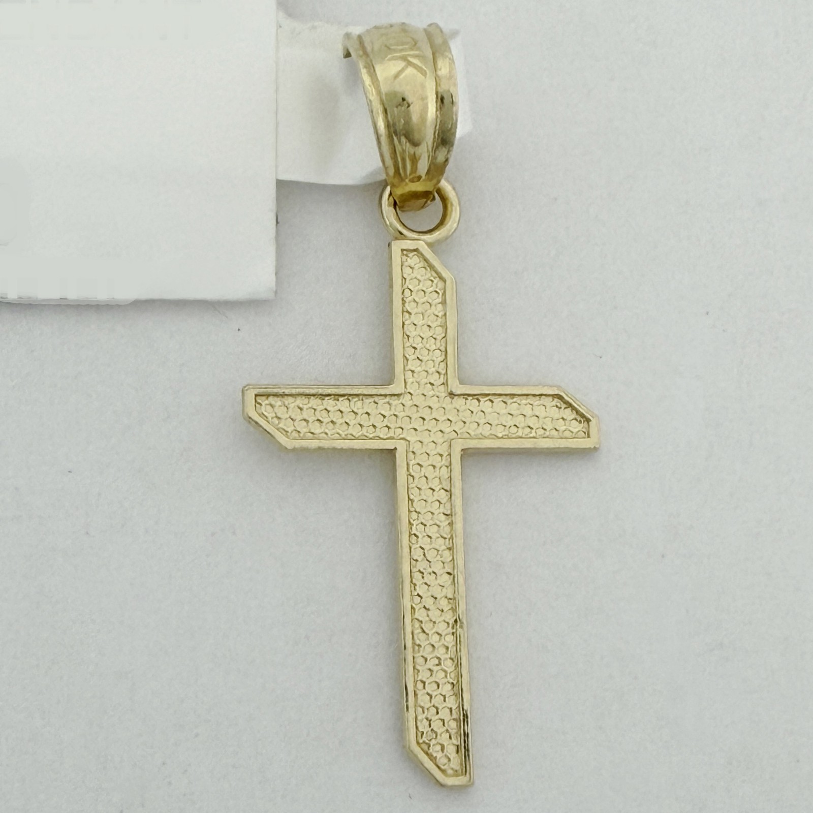 10kt Yellow Gold Unisex Cross Religious Charm Pendant