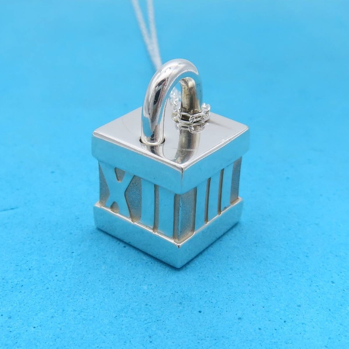 Tiffany & Co. Atlas Cadena Padlock Necklace 40cm 16 in Silver 925 Japan [Used]