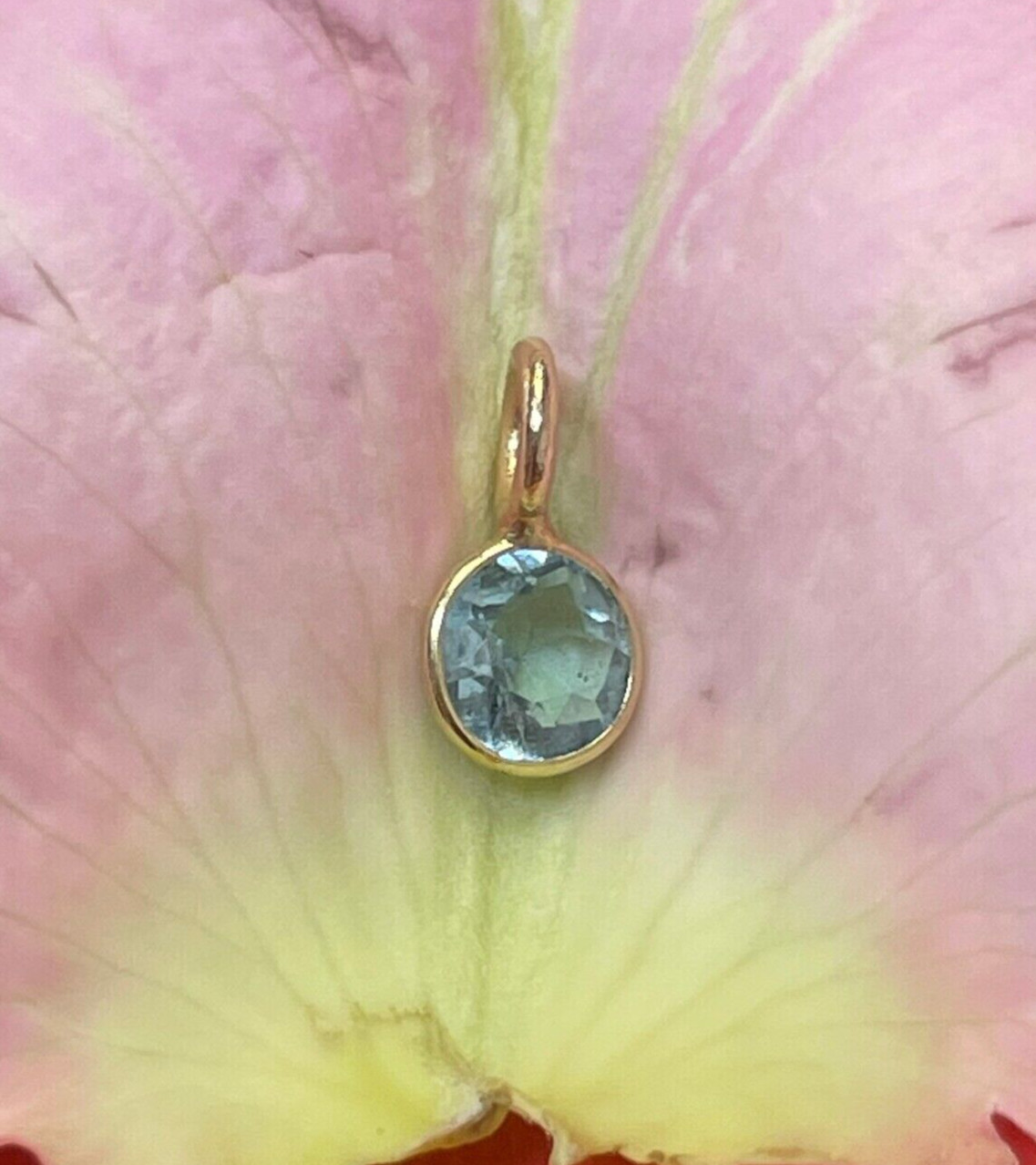 Natural Aquamarine Pendant Silver Minimalist Pendant Gold Plated Pendant For Her