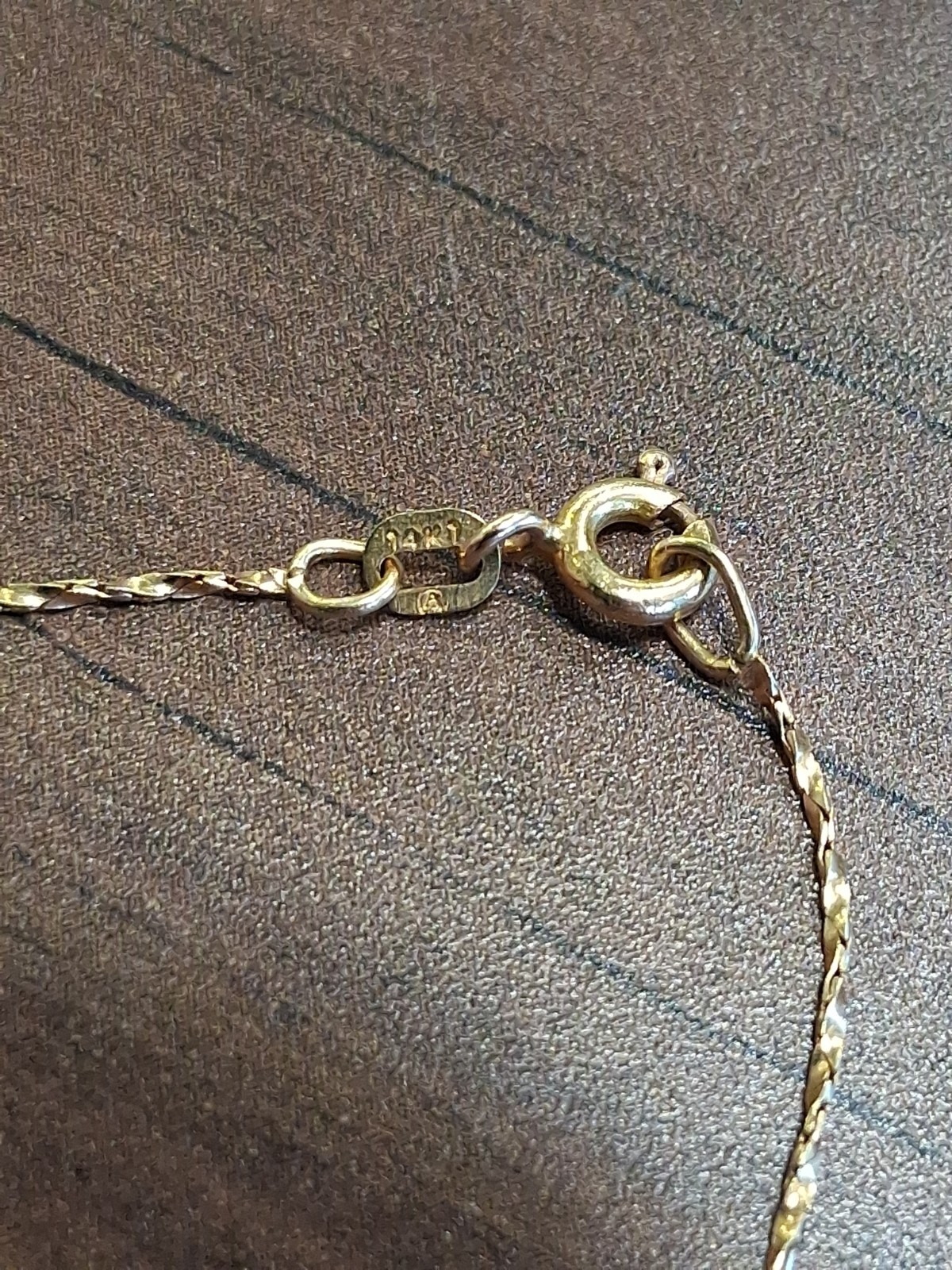 Vintage Italy 14k Yellow Gold & Ruby Heart Pendant 16″ Necklace – 2 Grams