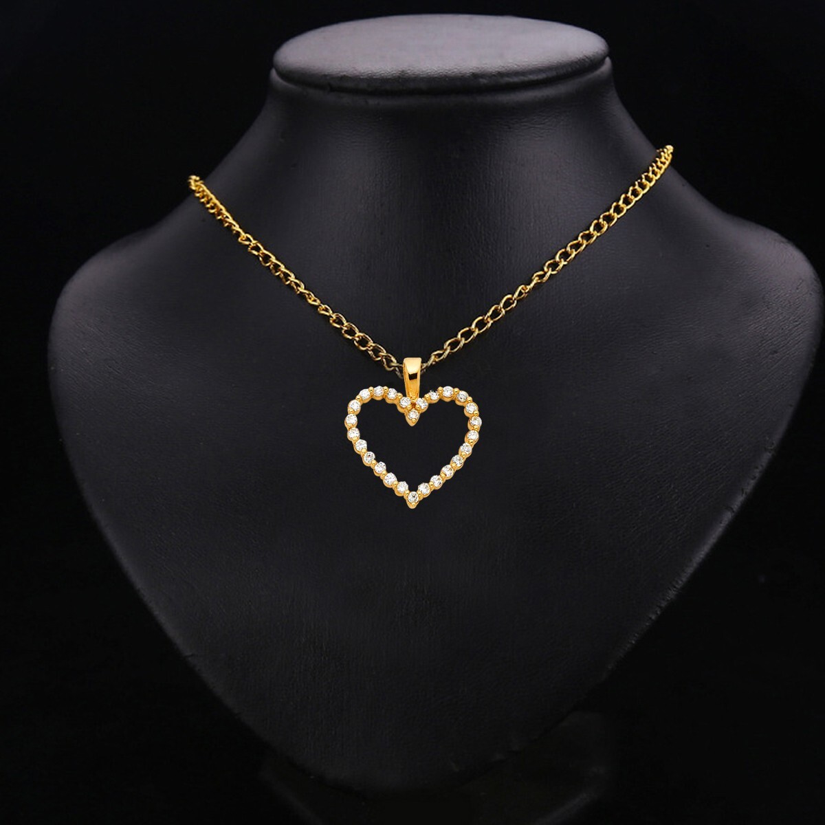 Gold 14K Yellow Gold Cubic zirconia Heart Pendant