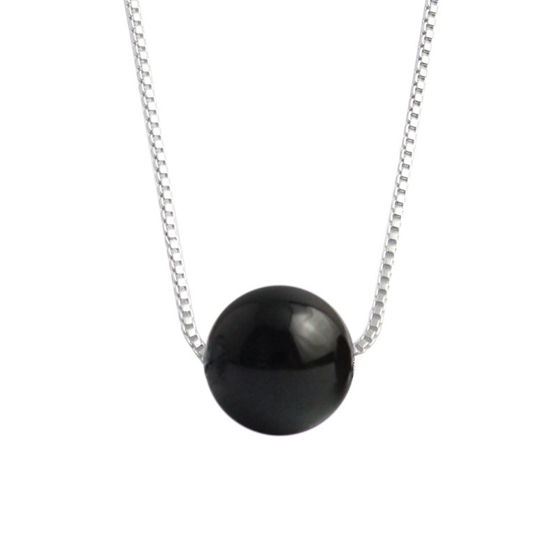 Women Natural Boho Summer Crystal Beaded Necklace Korean Style Minimalist Chain