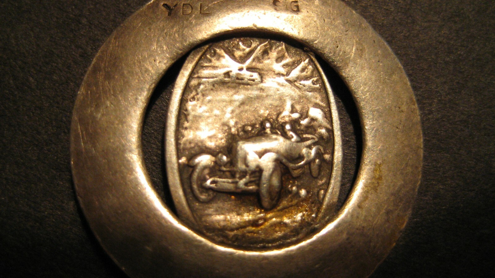 RARE VINTAGE Y D L TRINIDAD SILVER ST. CHRISTOPHER – DOUBLE SIDED