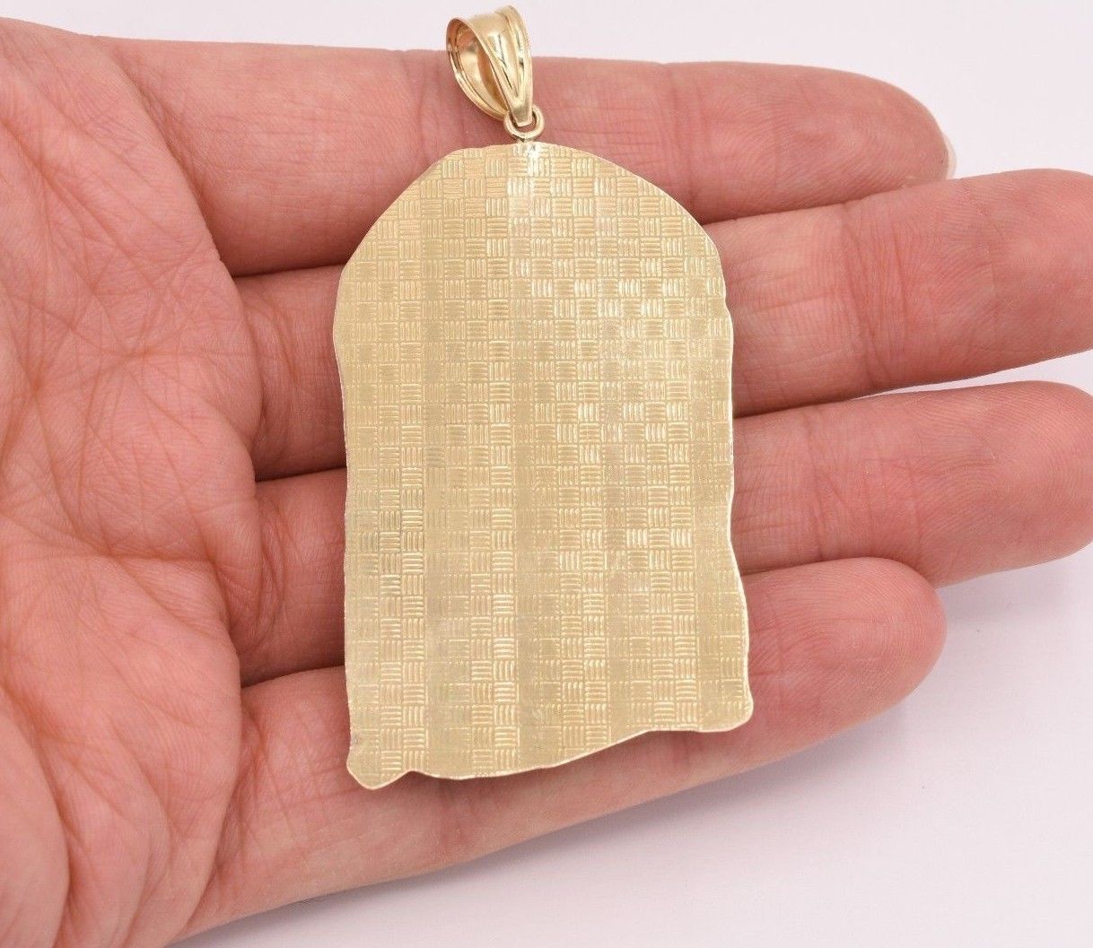3″ Huge Men’s Diamond Cut Jesus Head Charm Pendant Real 10K Yellow White Gold