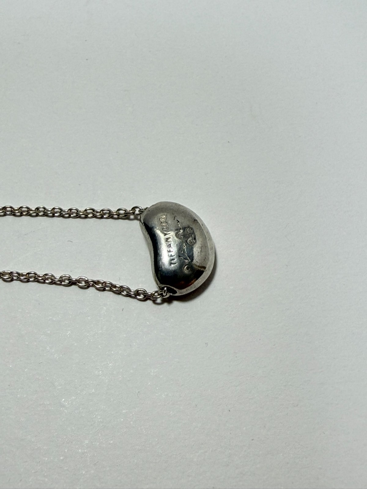 Tiffany & Co. small bean Pendant Necklace Peretti Silver925 excellent F/S