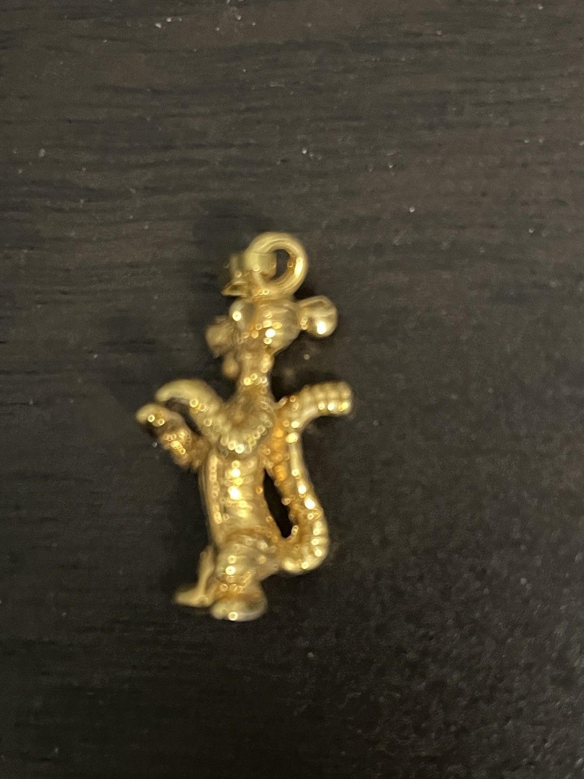 Gold Tone Yellow Gold Tigger Charm Pendant Bail – No Stone, Metal
