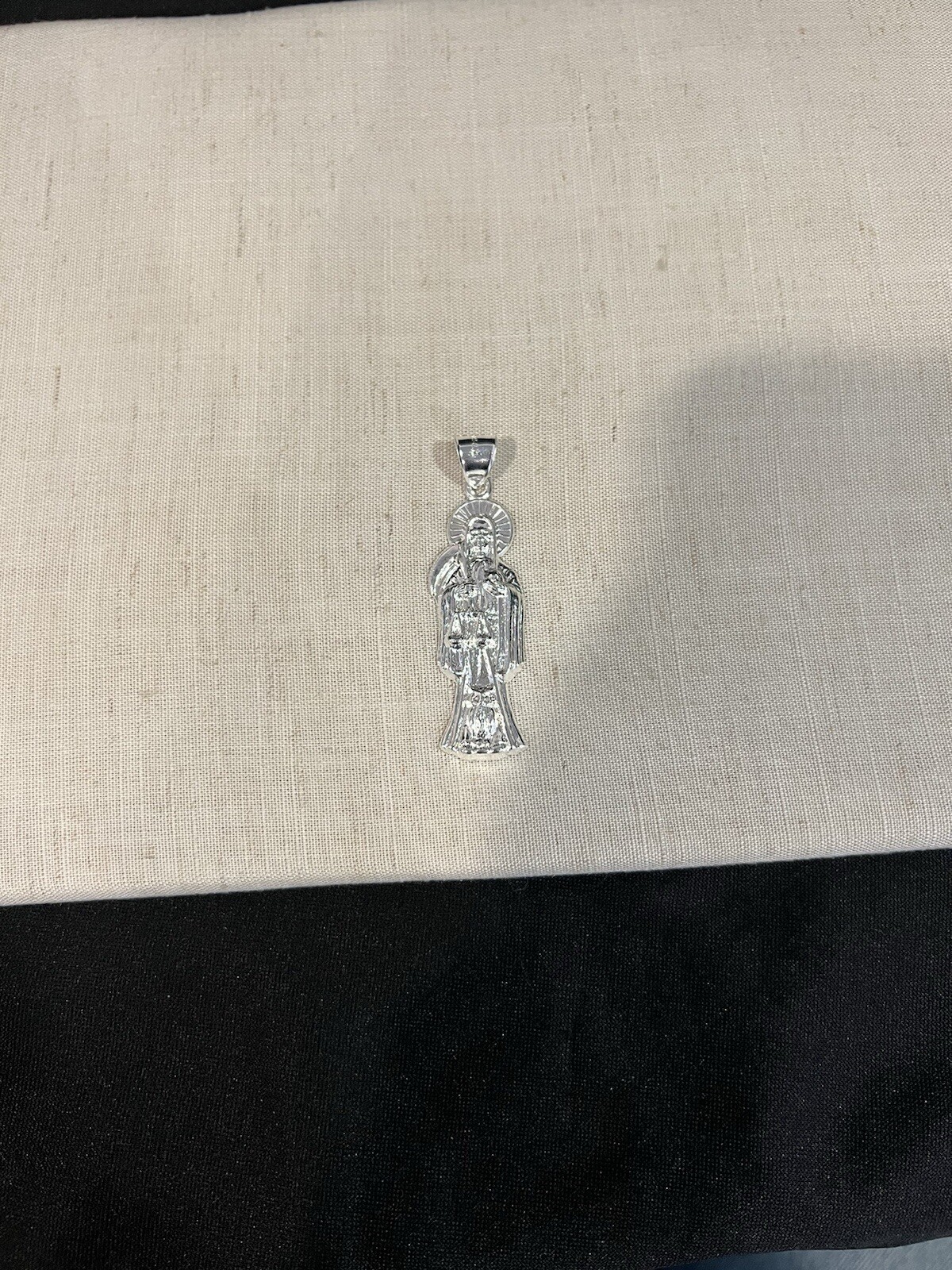 925 Sterling Silver Men’s Women’s Santa Muerte Grim Reaper Holy Death Pendant