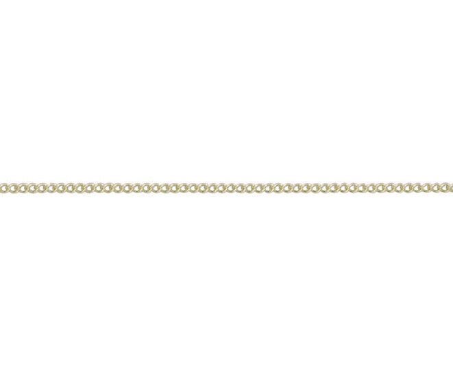 9ct Yellow Gold 1.2mm Curb Link Chain 28″ / 70cm (G14C)