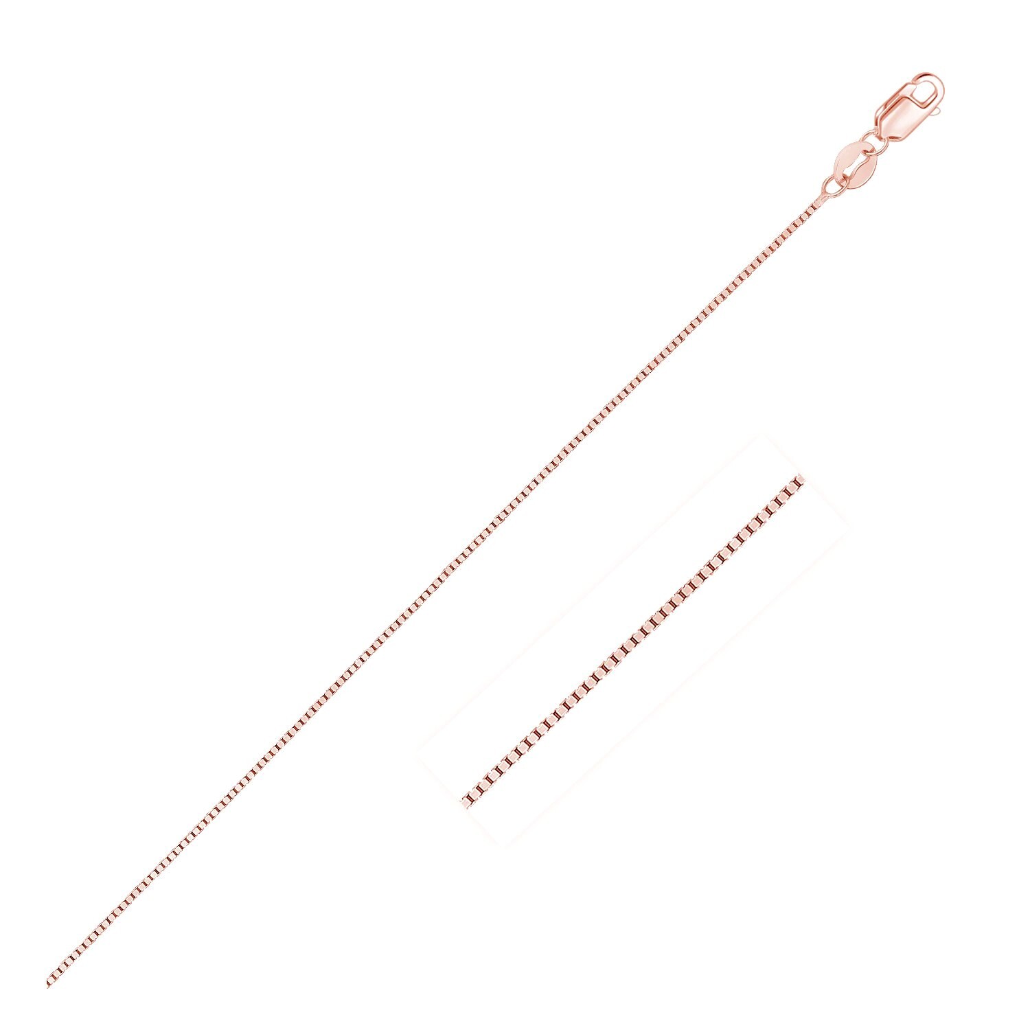14k Rose Gold Classic Box Chain (0.45 mm)