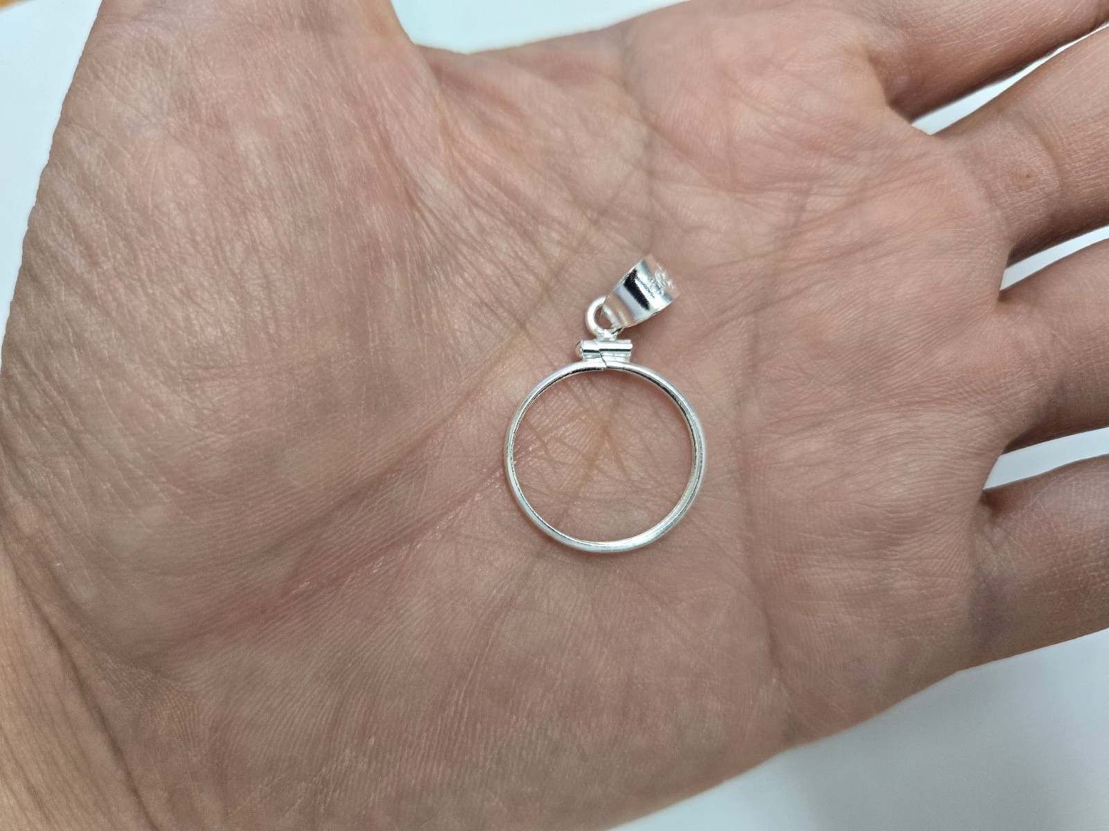 925 Sterling Silver 1 Cent Penny Coin Bezel Frame 19mm Screw Top Coin Edge