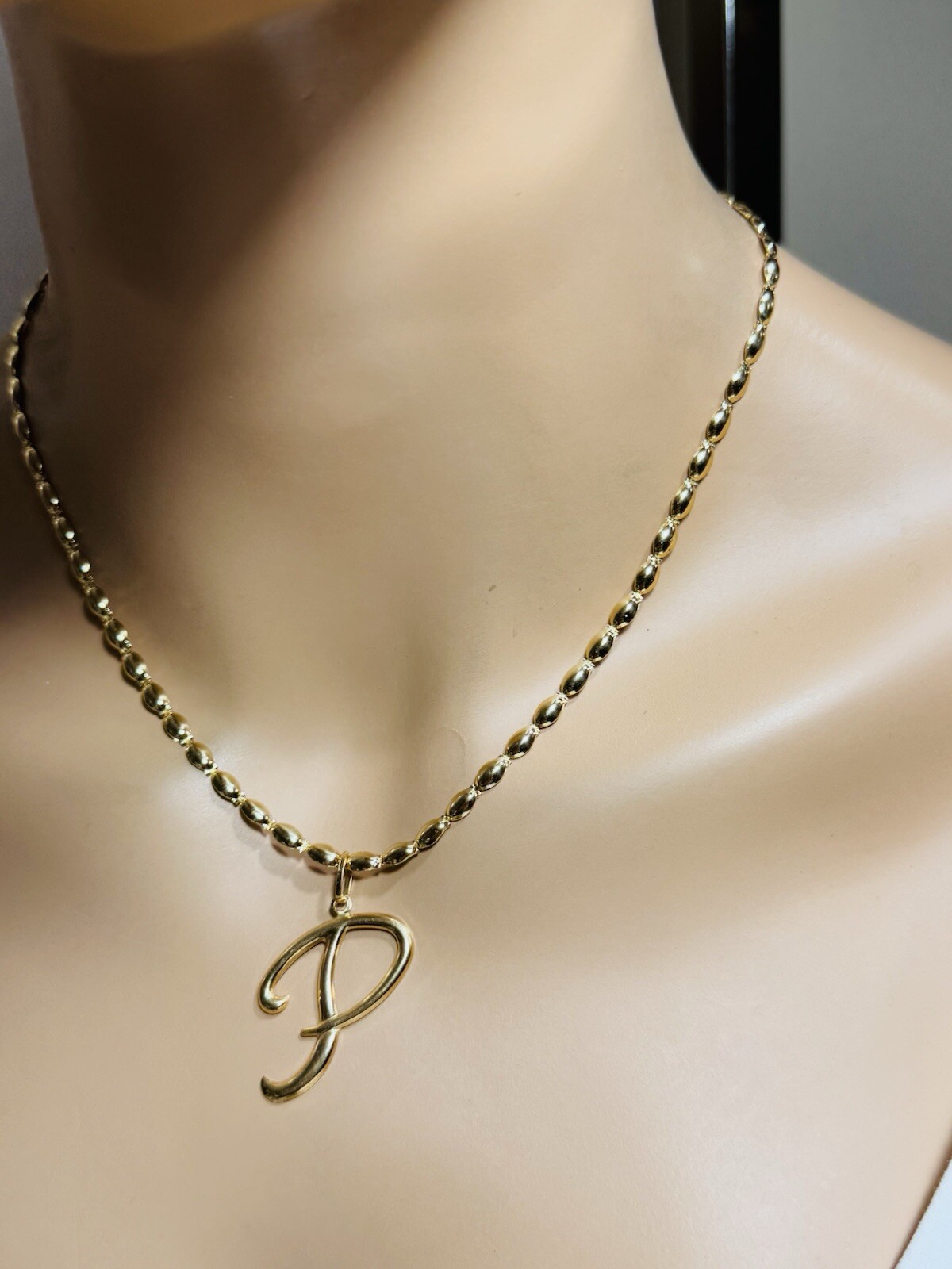 18K 750 Genuine Gold Chain Oval Link P Necklace 17”/18” Long 9.5g 3.5mm