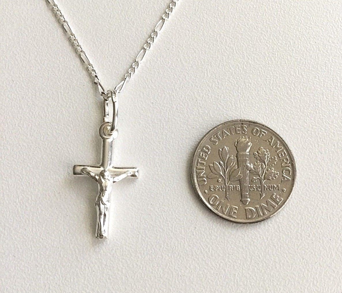 925 SILVER CROSS NECKLACE 20″ LONG/CADENA DE CRUZ EN PLATA 20″ LARGO – 20x12mm