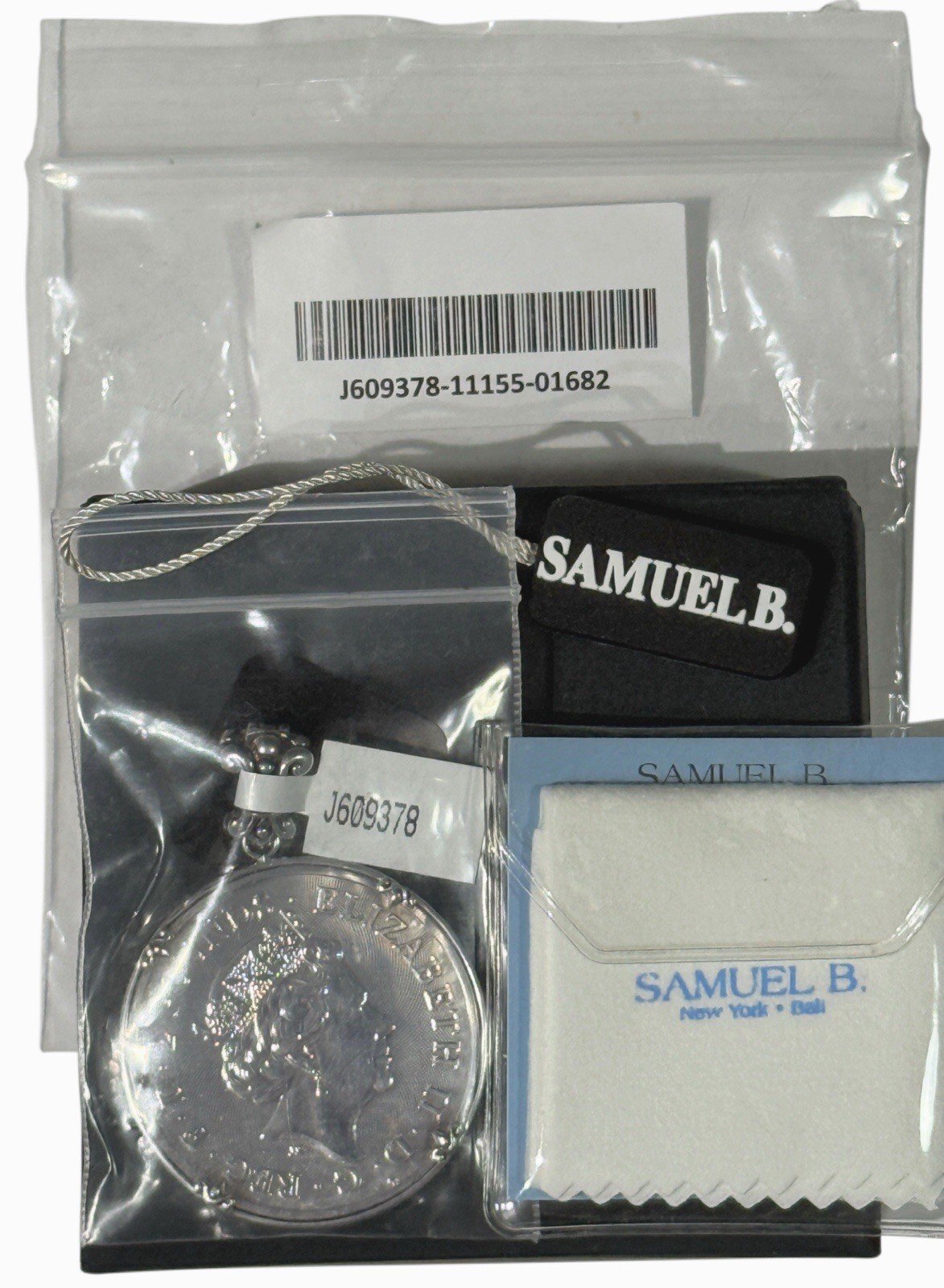 Samuel B 2022 Britannia Fine Silver Coin Pendant w 18K & 925 SS~ NOS J609378 NWT