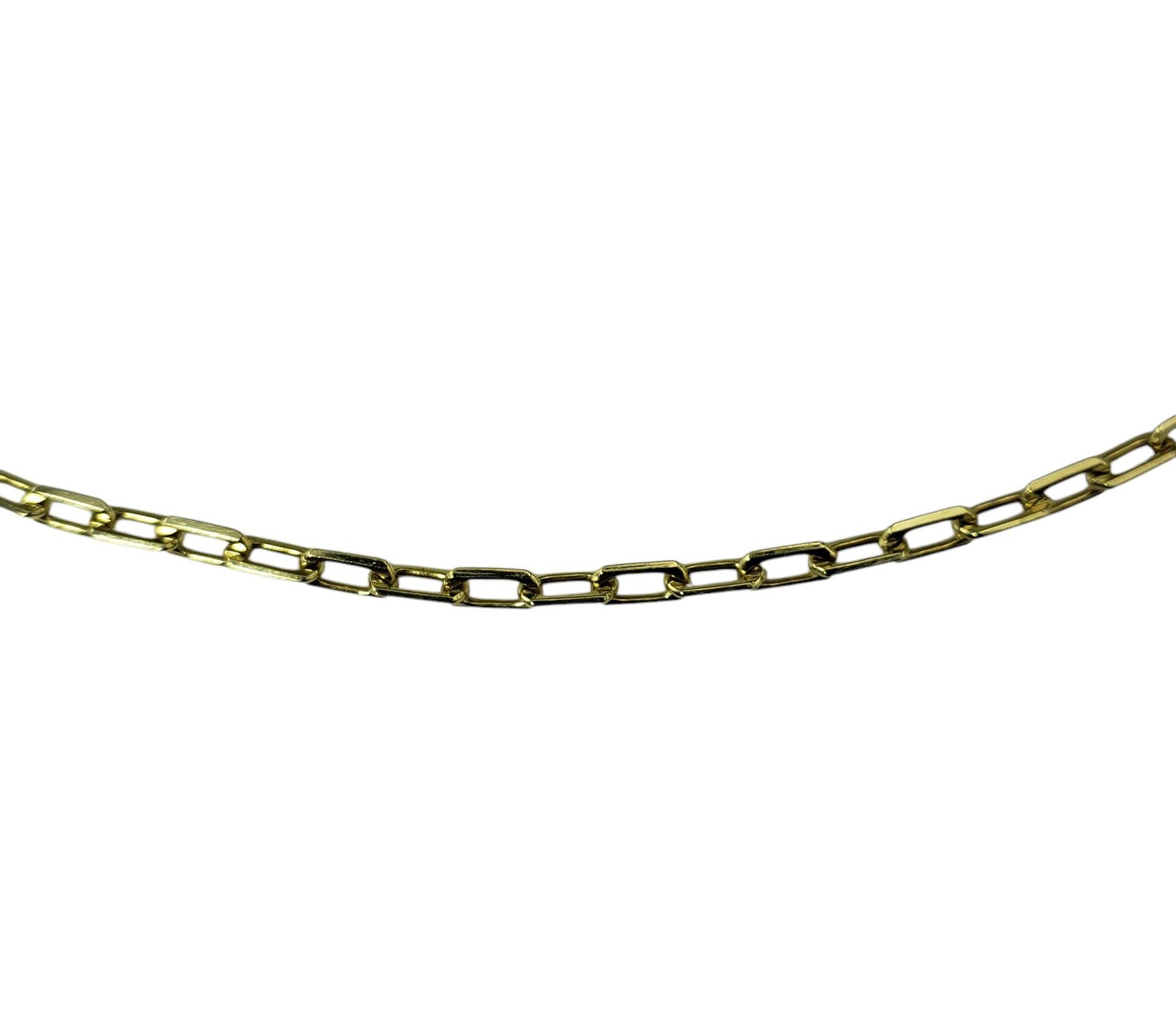 14 Karat Yellow Gold Paper Clip Chain Necklace #24435