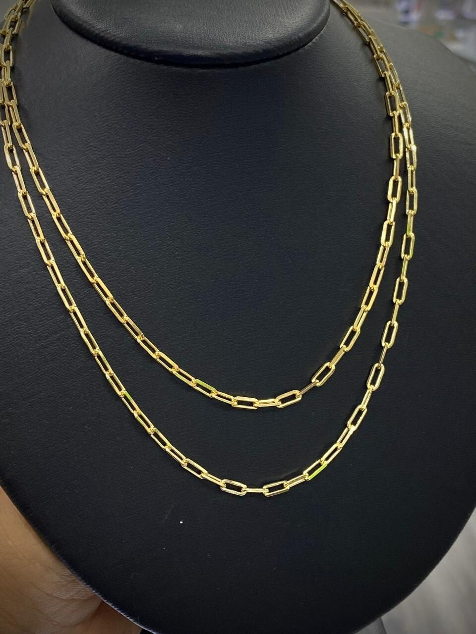 3.5MM Chocker Paper Clip Chain Necklace Womens Girls Kids Chain Babies 16″ 18″