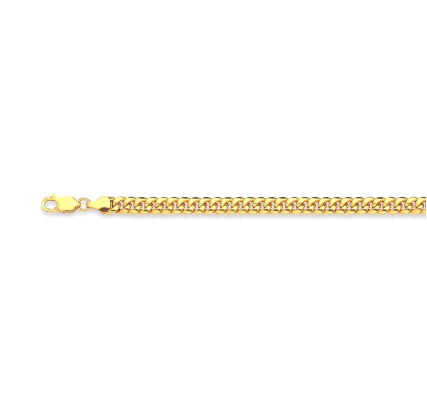 10k Yellow Gold 3mm-9.5mm Miami Cuban Chain Necklace Bracelet Size 7″-30″ Hollow