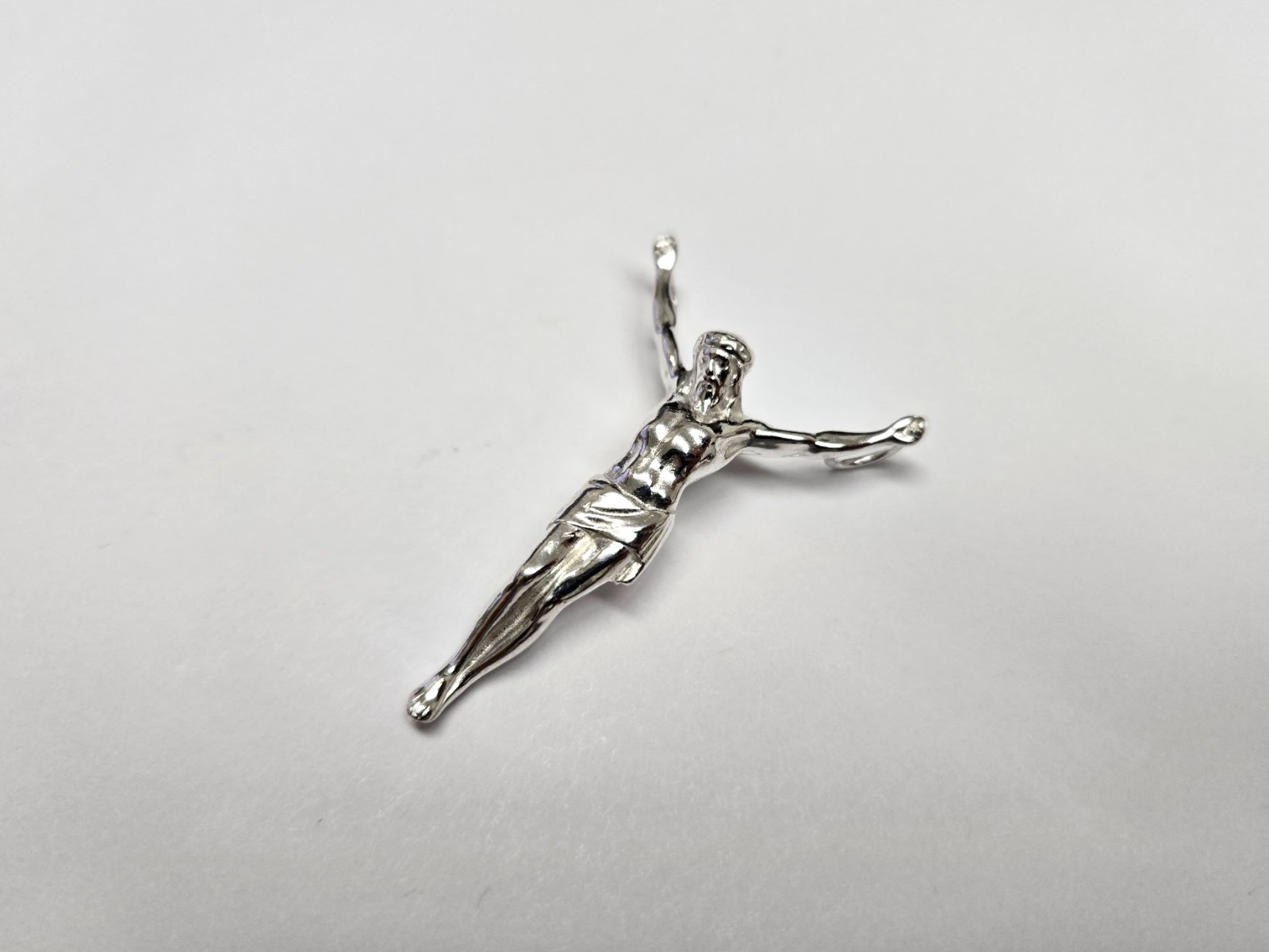 925 Sterling Silver Body of Jesus Christ Pendant 1 7/8 (47mm) Inch Tall