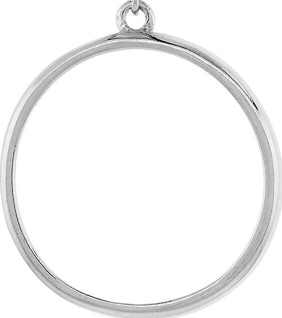 Sterling Silver Bezel Susan B Anthony Sacagawea 27 mm Coin Prong Back Round Edge