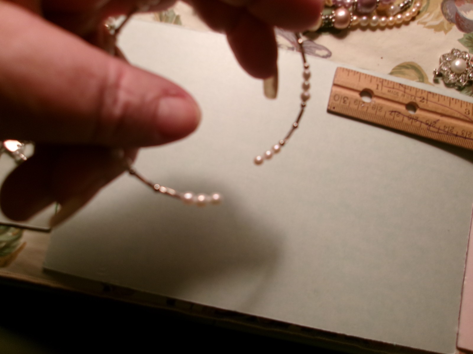 PEARL BRACELET FITS ALL ADU GOLD WIRE WRAP AROUND WRIST TINY PEARLS CUTE