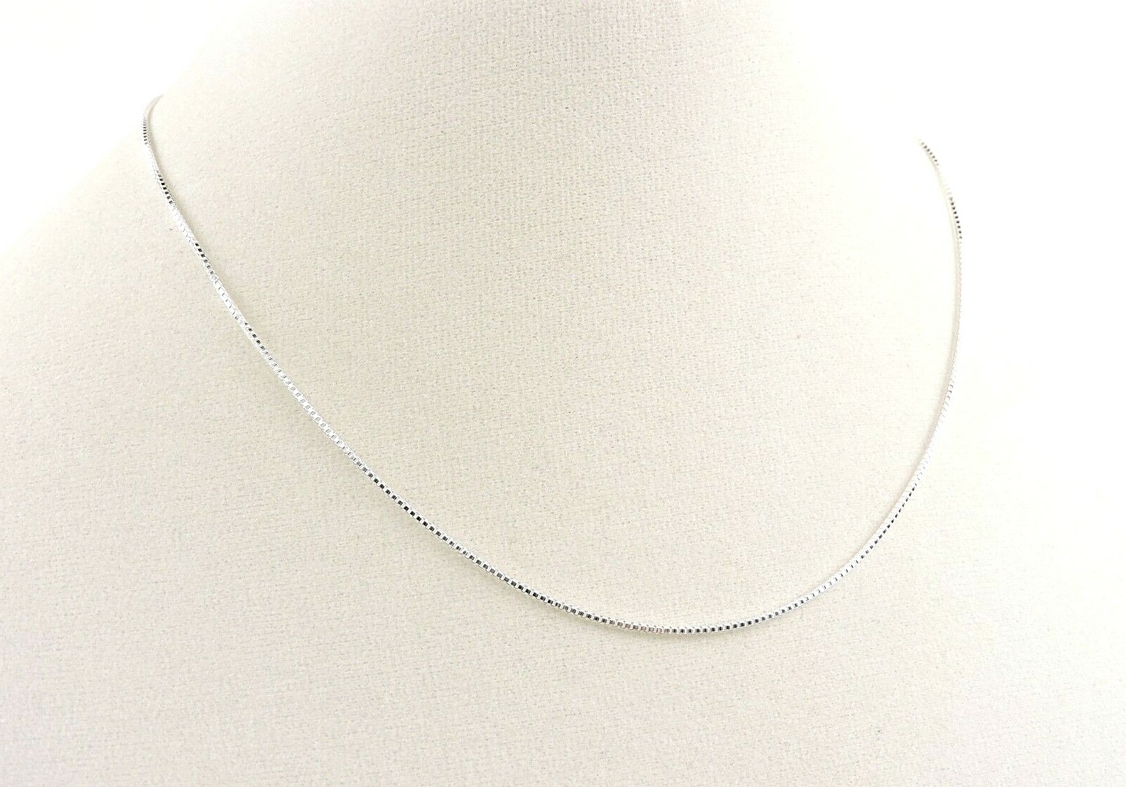 Sterling Silver 1 mm Box Chain Necklace 16″ -24″ – Free Gift Packaging