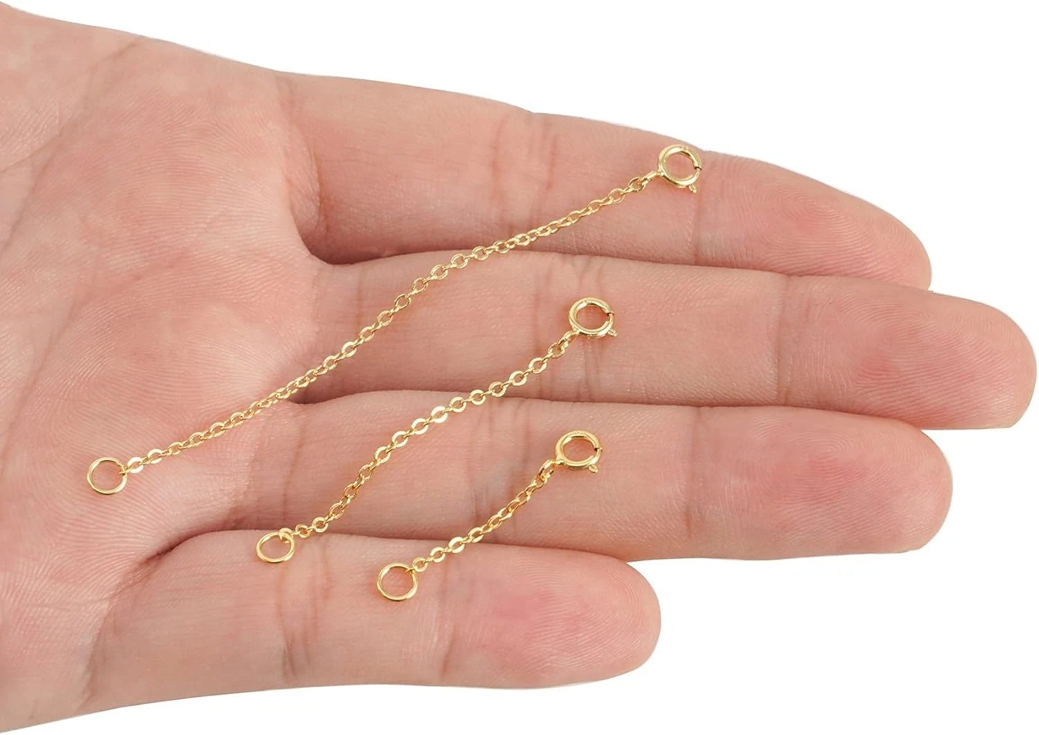 Gold Necklace Extenders,14K Gold Chain Extenders with Lobster Clasp, Durable Pla