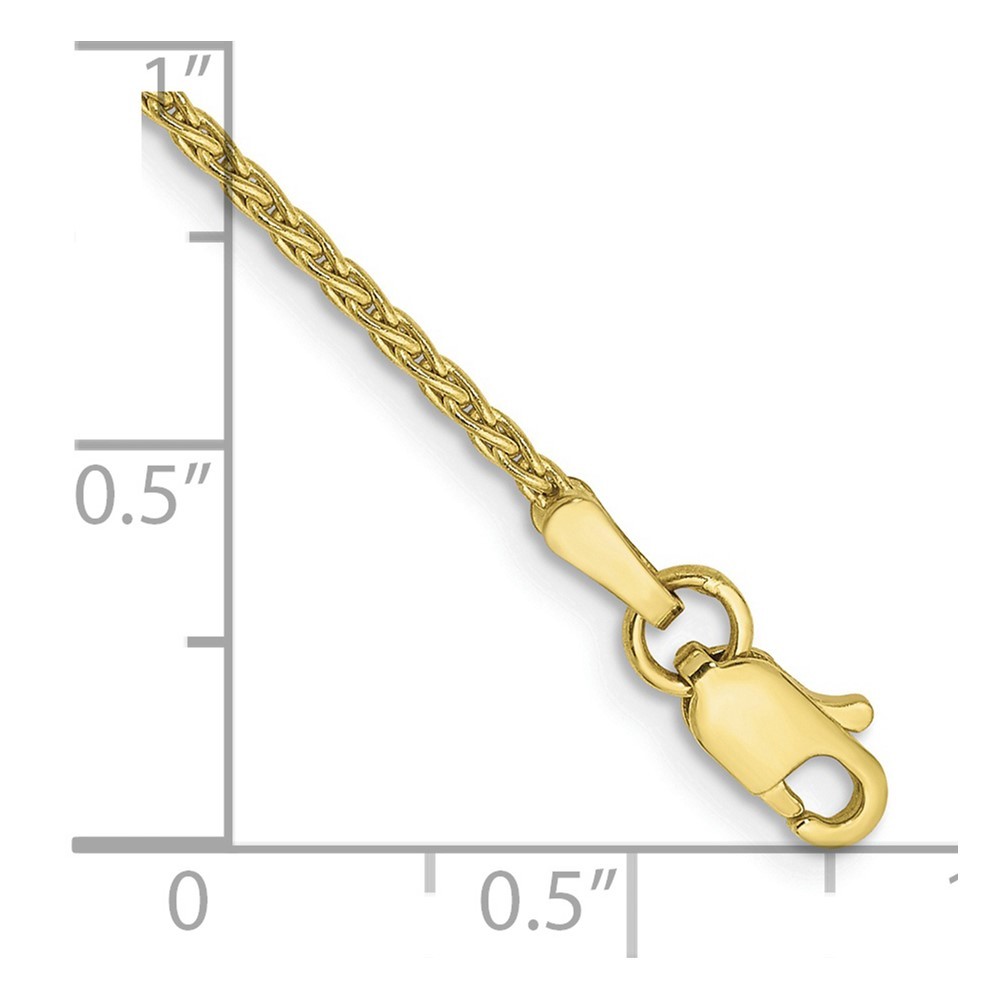 10K Yellow Gold 1-1.75mm Spiga Chain Necklace 7-30 Inch Mens Womens