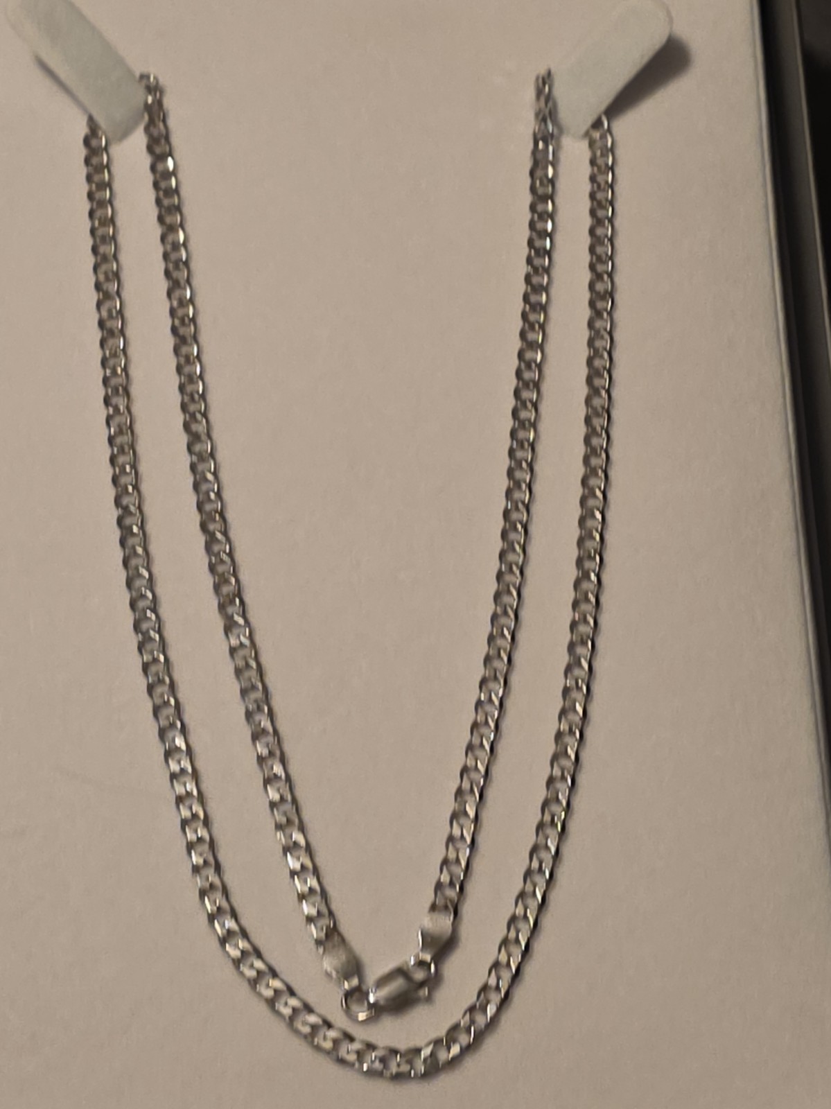 24″ 925 Italy Sterling Silver Curb Chain Necklace Lobster Clasp Brand New