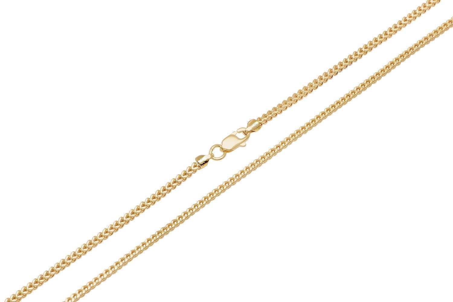 Brand New 10k Yellow Gold Franco Chain Necklace 1.5mm-6mm Sz 16″-40″ Hollow