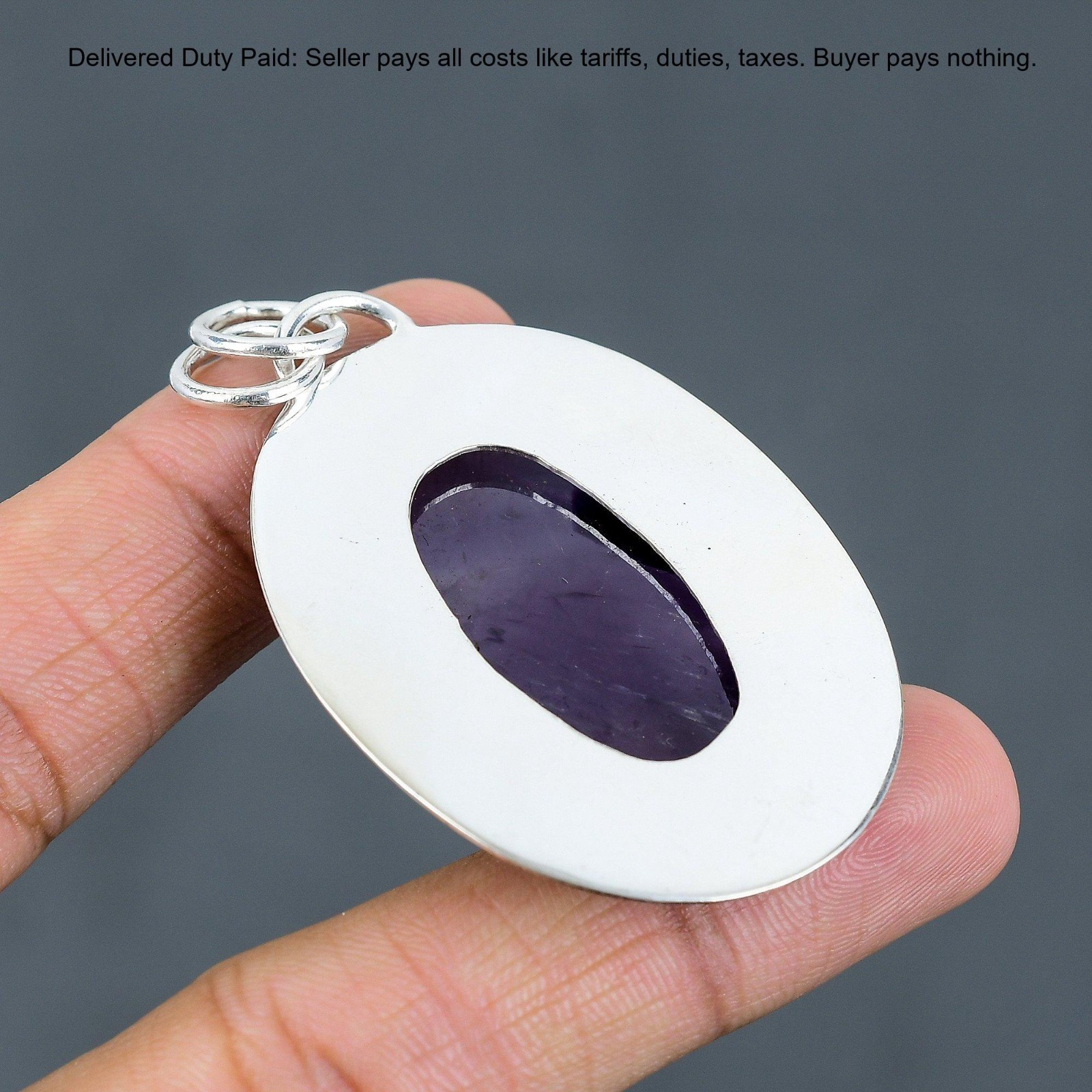 925 Silver February Star Amethyst Stone Wife Anniversary Unique Pendant Jewelry