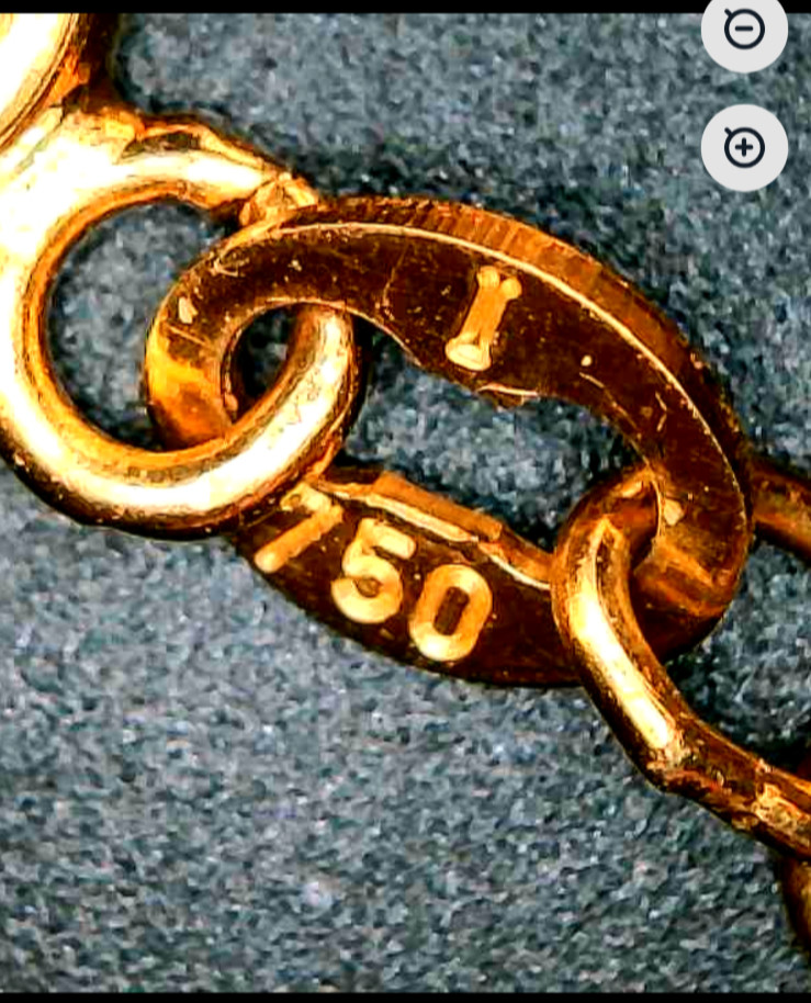 Vintage 18K Yellow Gold Chain Bracelet Anklet 8″ Italian 750 Excellent Condition