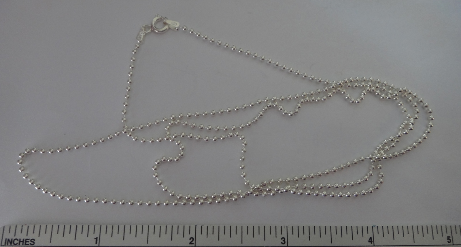 30″ inch 7 gram Sterling Silver 1.8mm Bead Chain for Charms!