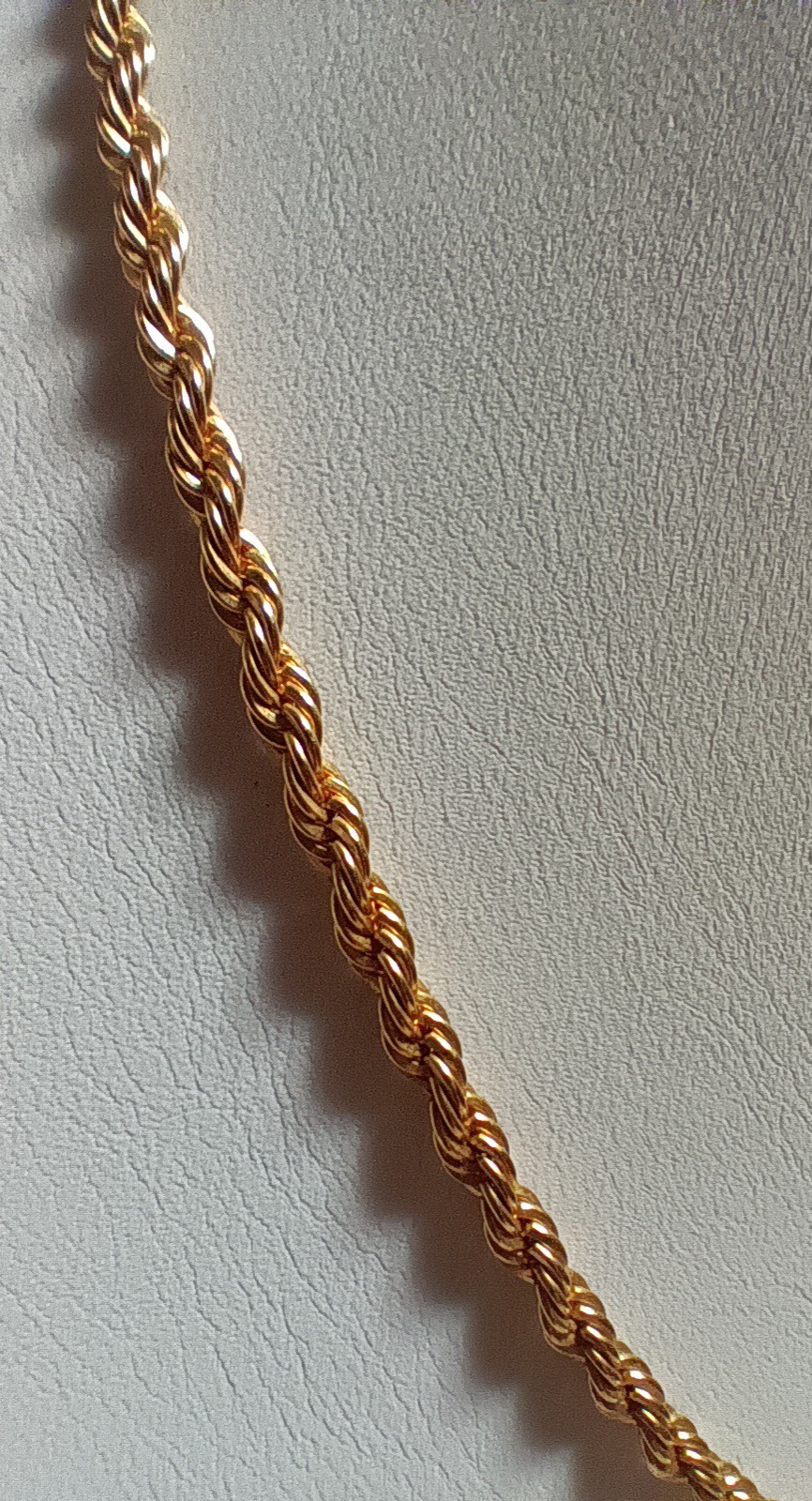 ROPE CHAIN Necklace 14KGP Yellow Gold Plated 16″ gorgeous piece!