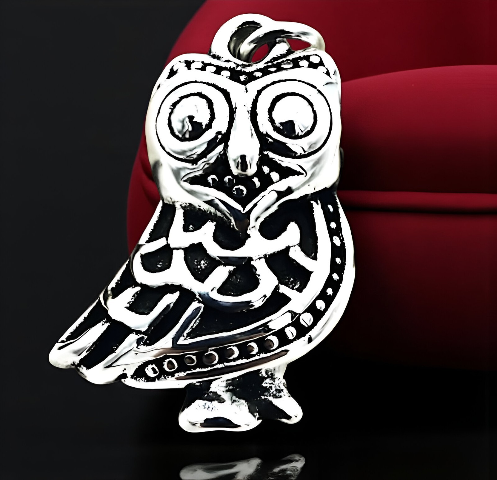 925 Silver Owl Pendant – Lightweight Fine Jewelry – Chain Sold Separate 1513