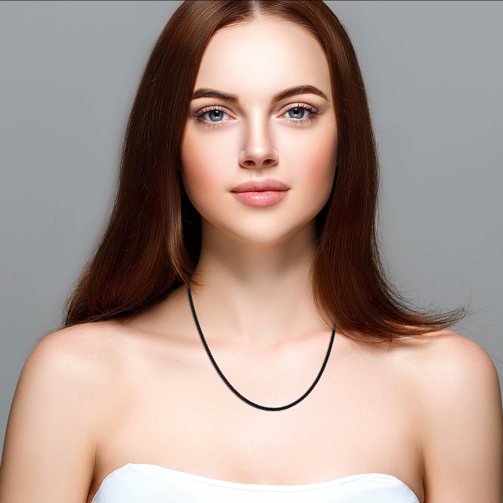 925 Sterling Silver Black Rhodium 3mm Sparkle Margarita Twisted Rock Chain