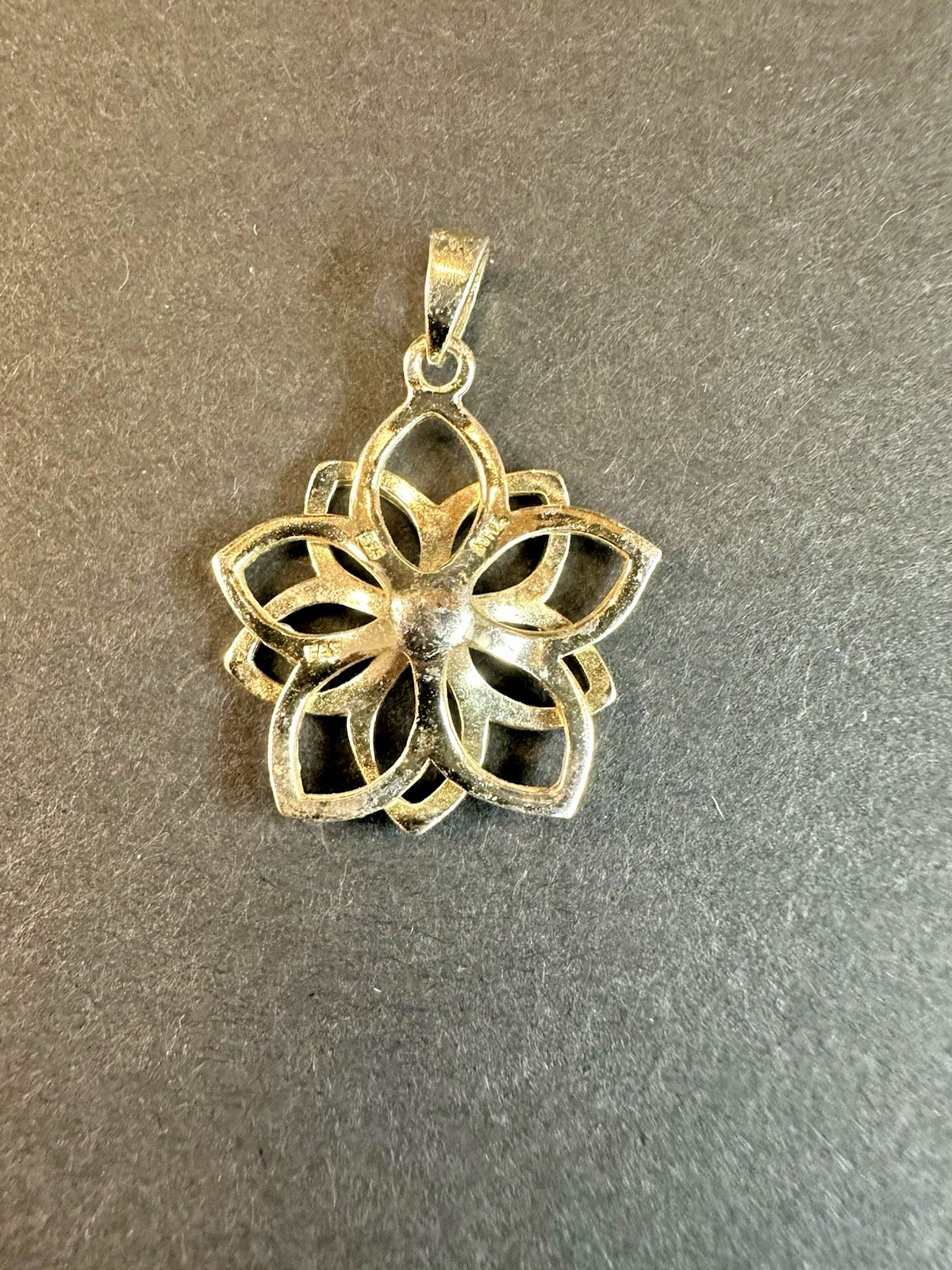 Sterling Silver Thai FAS Flower Pendant