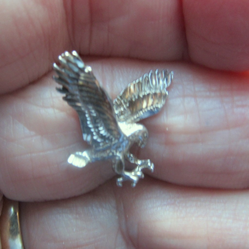 CLAWED EAGLE Sterling Slver Pendant/Charm Dime Size Unbranded