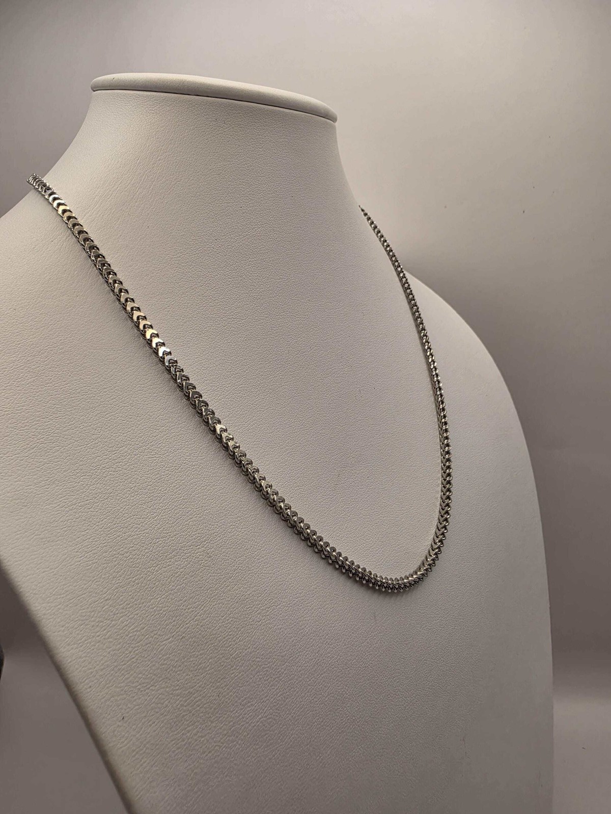 Sterling Silver Franco Chain Necklace | 925 Silver | 20 Inch | 2.9mm | Box Weave