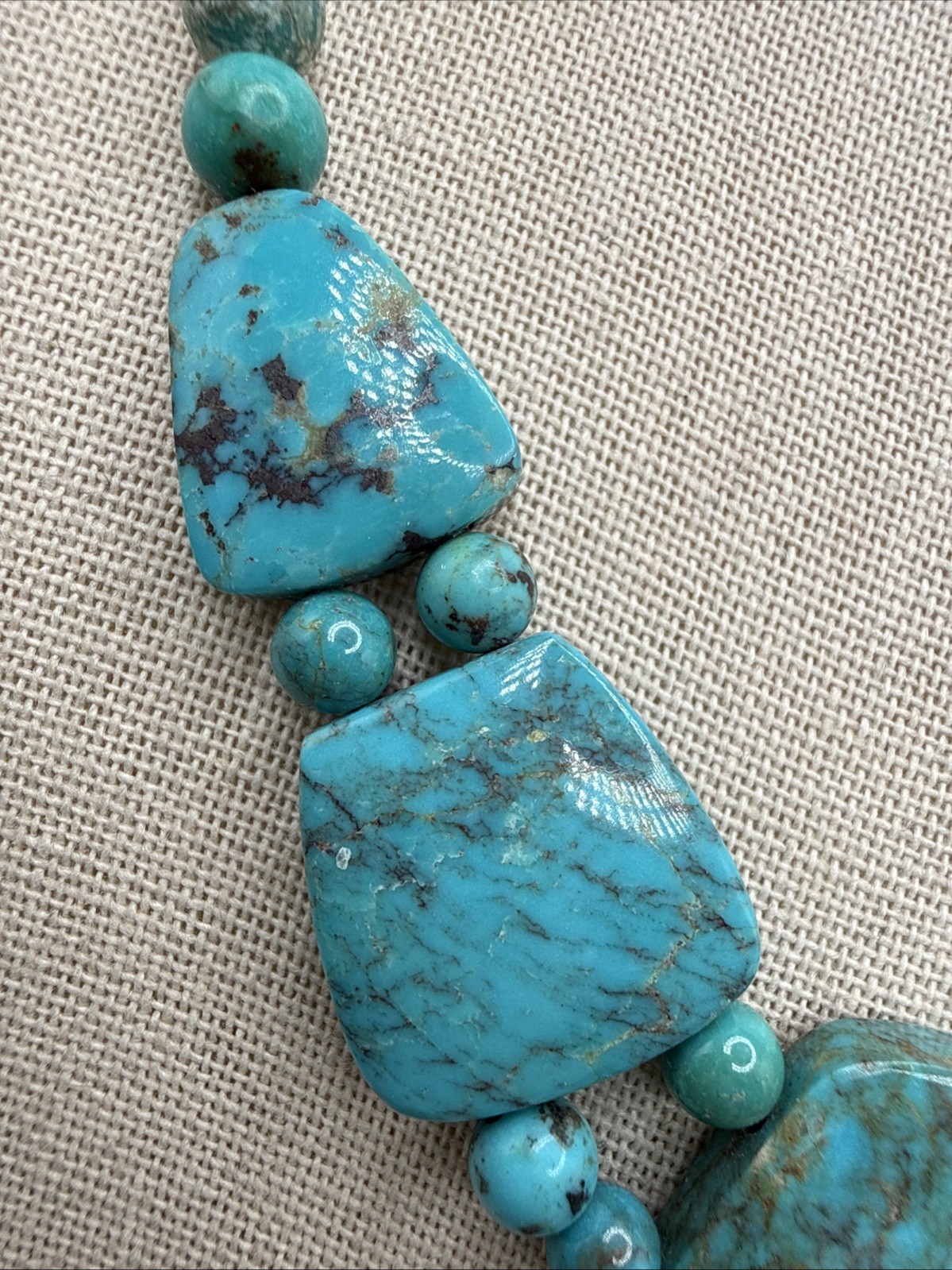 Jay King Natural Mongolian Spider Web Turquoise 925 Necklace NWT Orig. $248