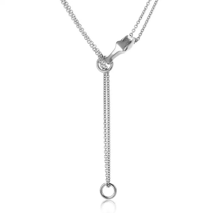 $3,700 HERMES Galop Sterling Silver LONG Necklace LARGE Model 70 cm