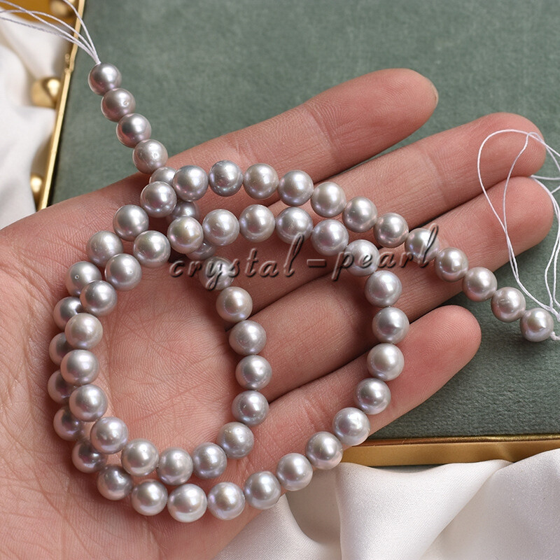 36″ 30 ” 22″ 18″ natural 9-8 mm AAA+ Tahitian grey PEARL NECKLACE 14K GOLD