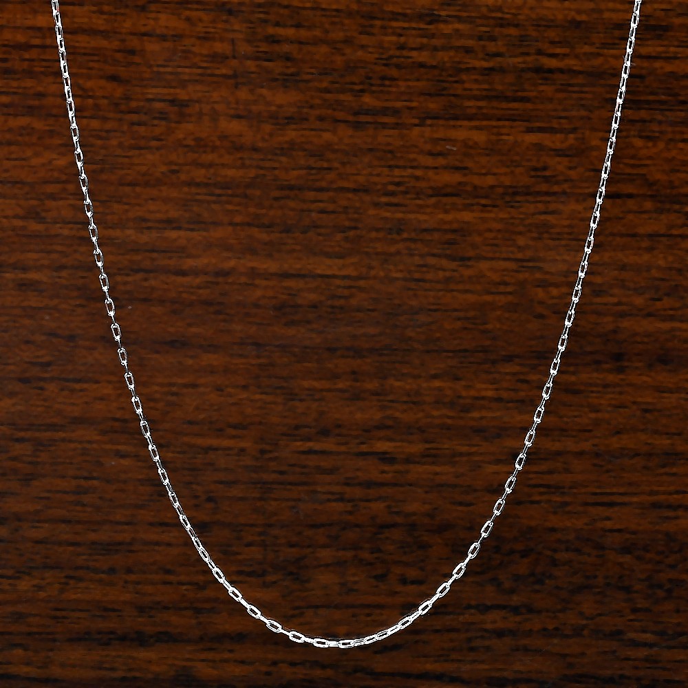 18″ 925 Sterling Silver Paperclip Chain Necklace Modern, Shiny & Elegant DGC1045