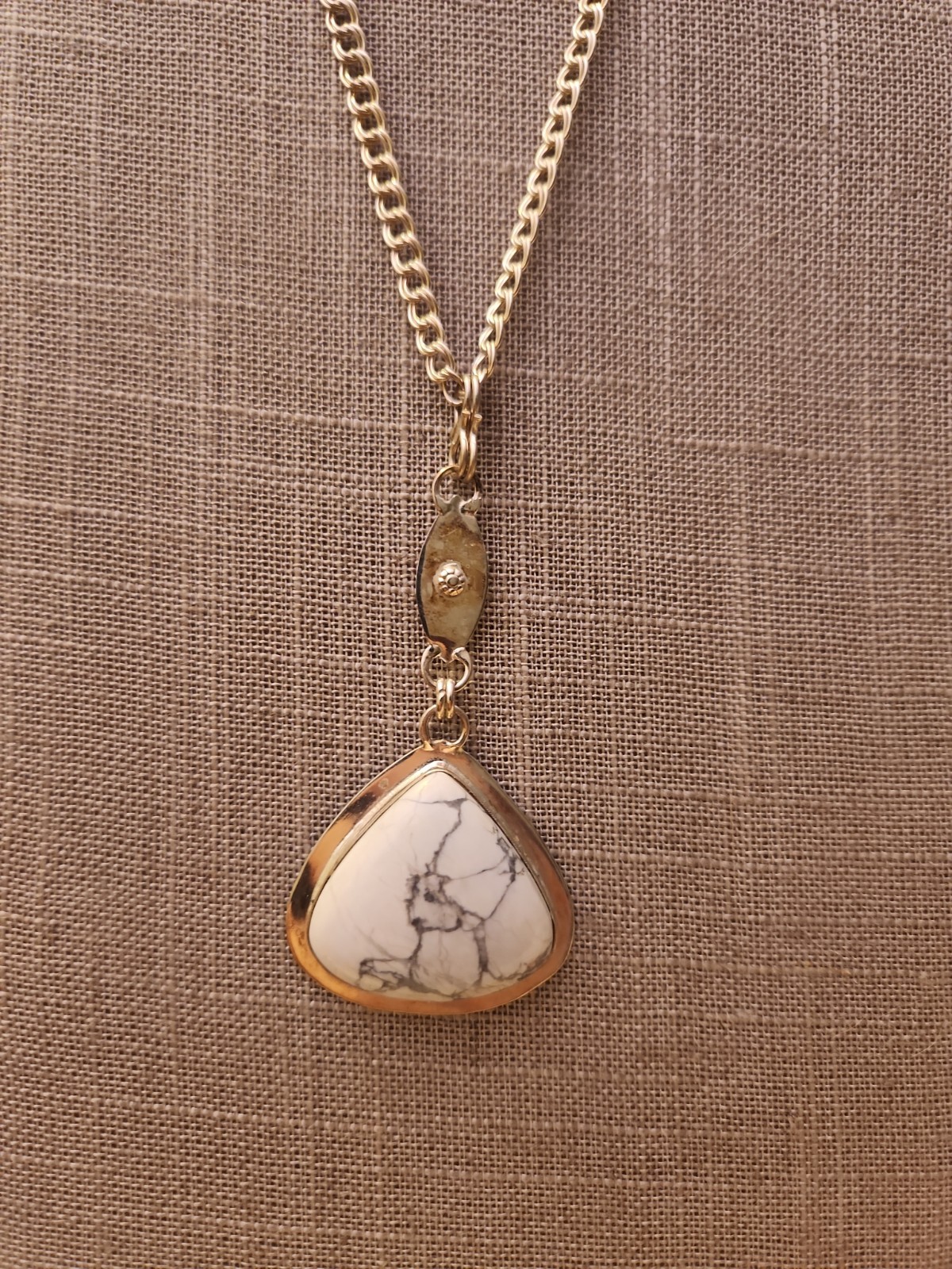 Howlite Sterling Silver Necklace