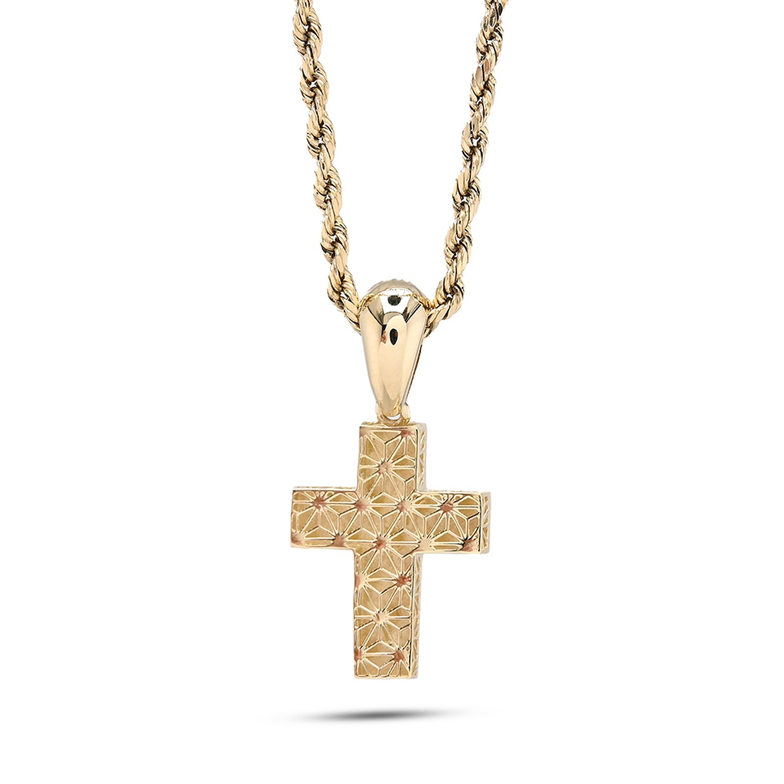 10k Yellow Gold Religious Crucifix Cross Pendant 1.5g Unisex Adults Charm