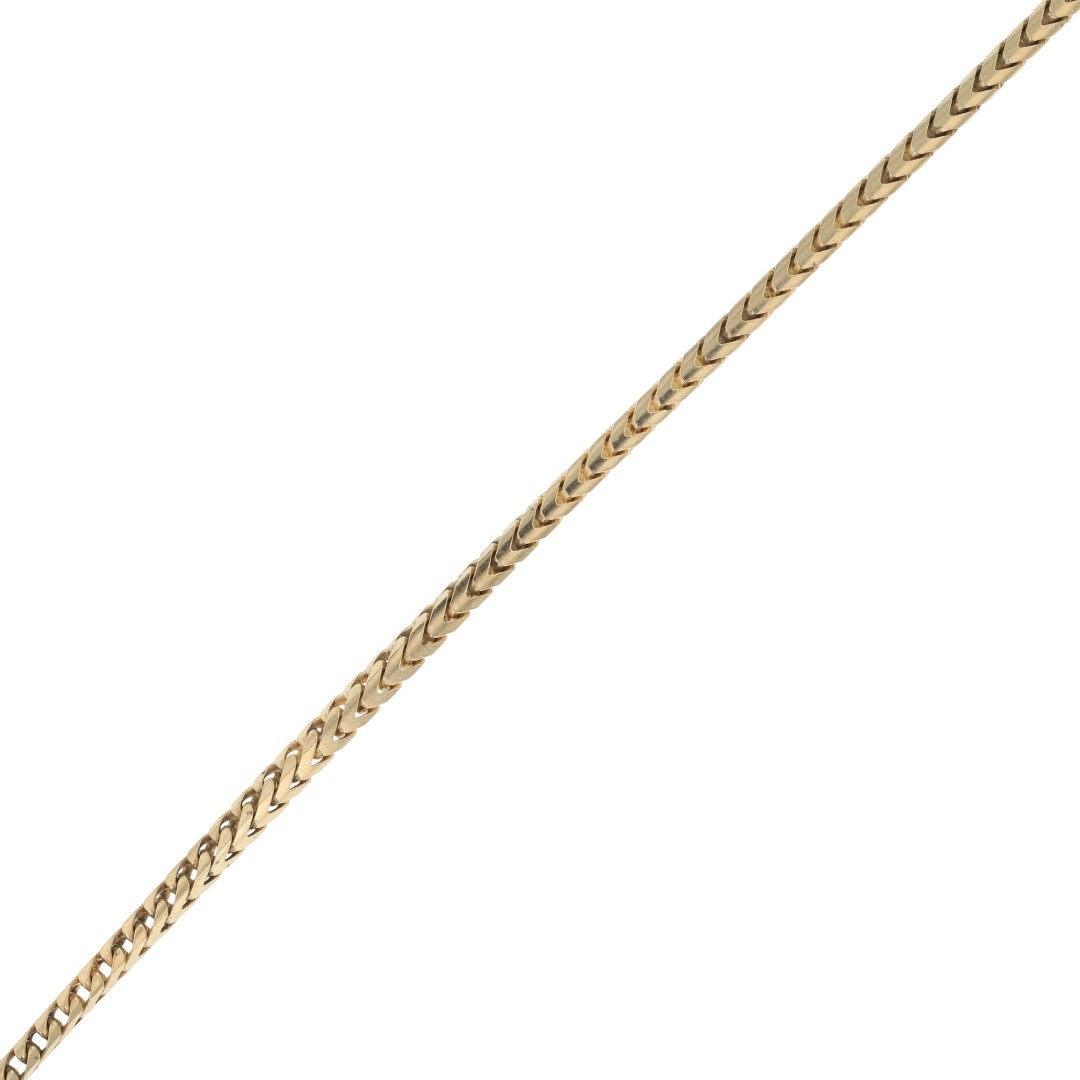 2.2mm Franco Link Chain 22″ Necklace 14k Yellow Gold 17.92 Grams