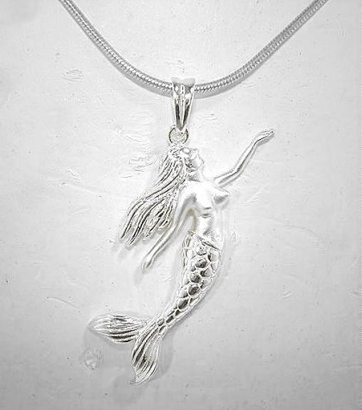 24MM SOLID 925 SILVER BRUSH SATIN HAWAIIAN LEHUA WEWEHI MERMAID LEGENDS PENDANT