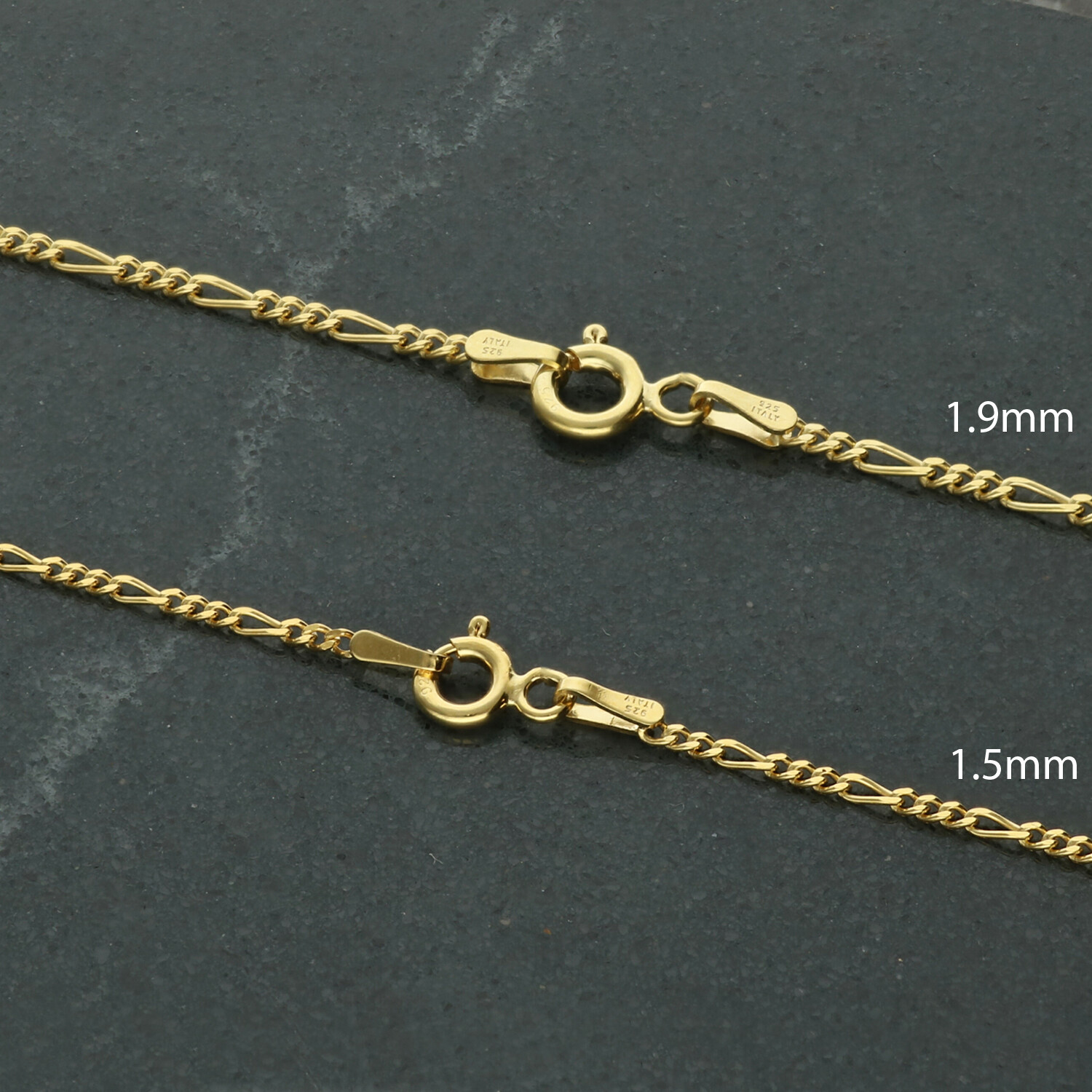 9ct Gold Plated 16 18 20 22 24 26 28 30″ Inch Figaro Link Chain Necklace Gift