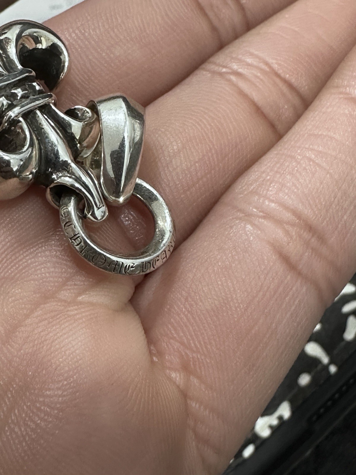 Chrome Hearts 925 Sterling Silver Fleur-de-Lis Pendant With Bale *BRAND NEW*