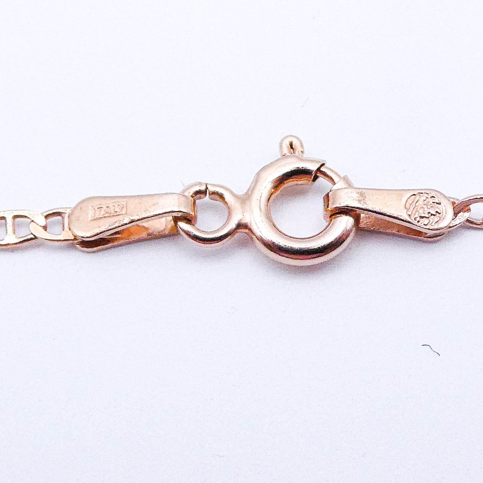 Rose Gold Over Sterling Silver Mariner Chain 22″ Mens Womens Necklace